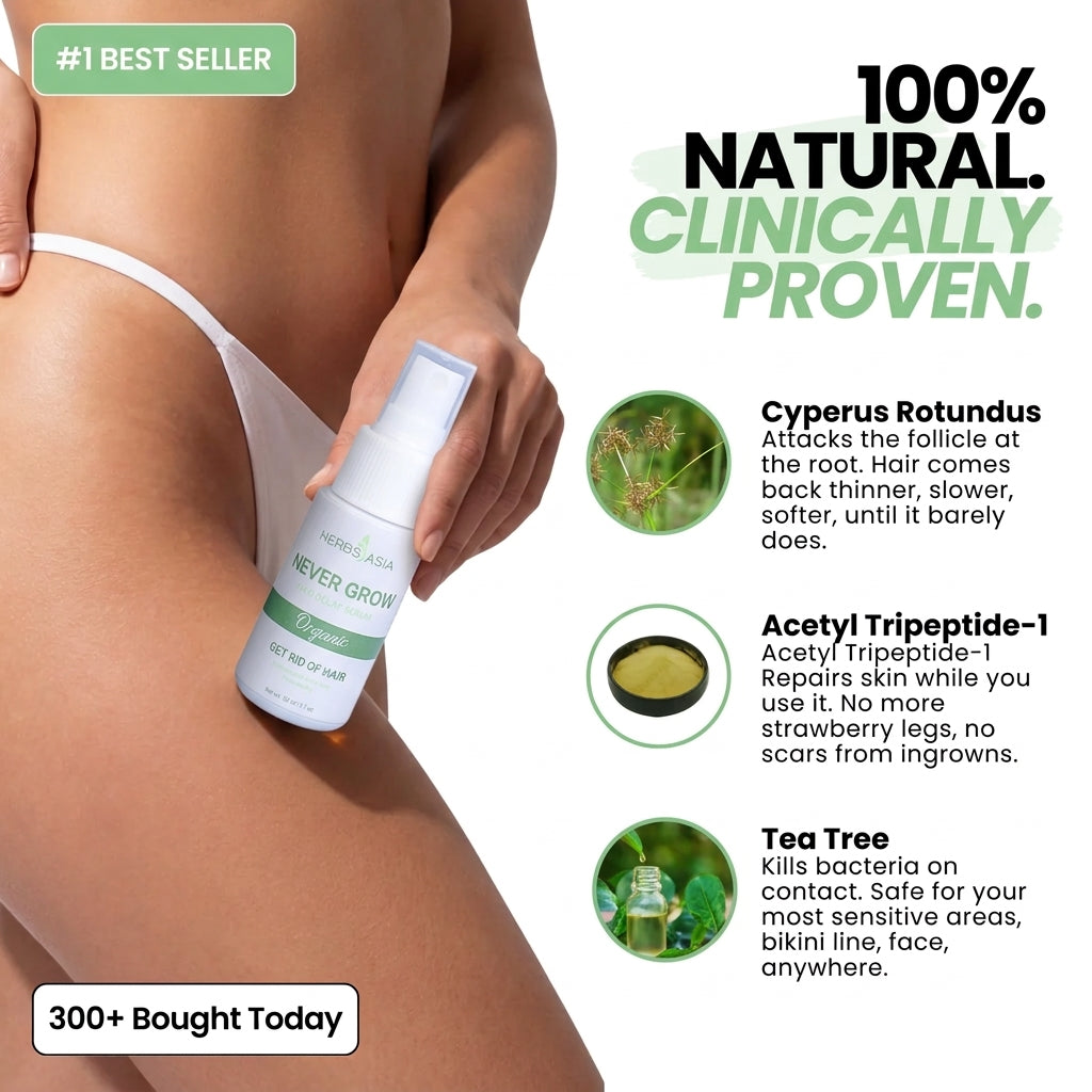 Herbsasia™ Never Grow Hair Delay Serum (Pack Of 2)