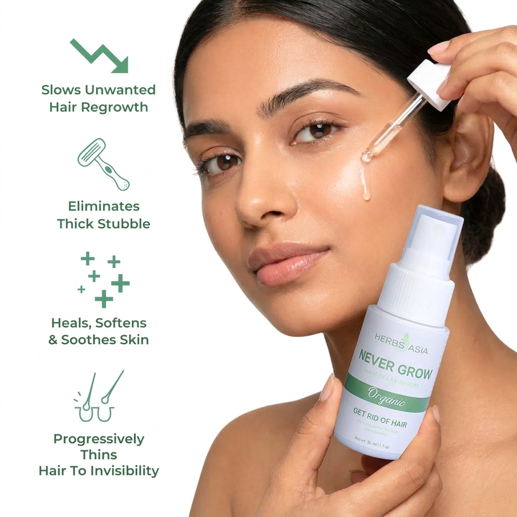 Herbsasia™ Never Grow Hair Delay Serum (Pack Of 2)