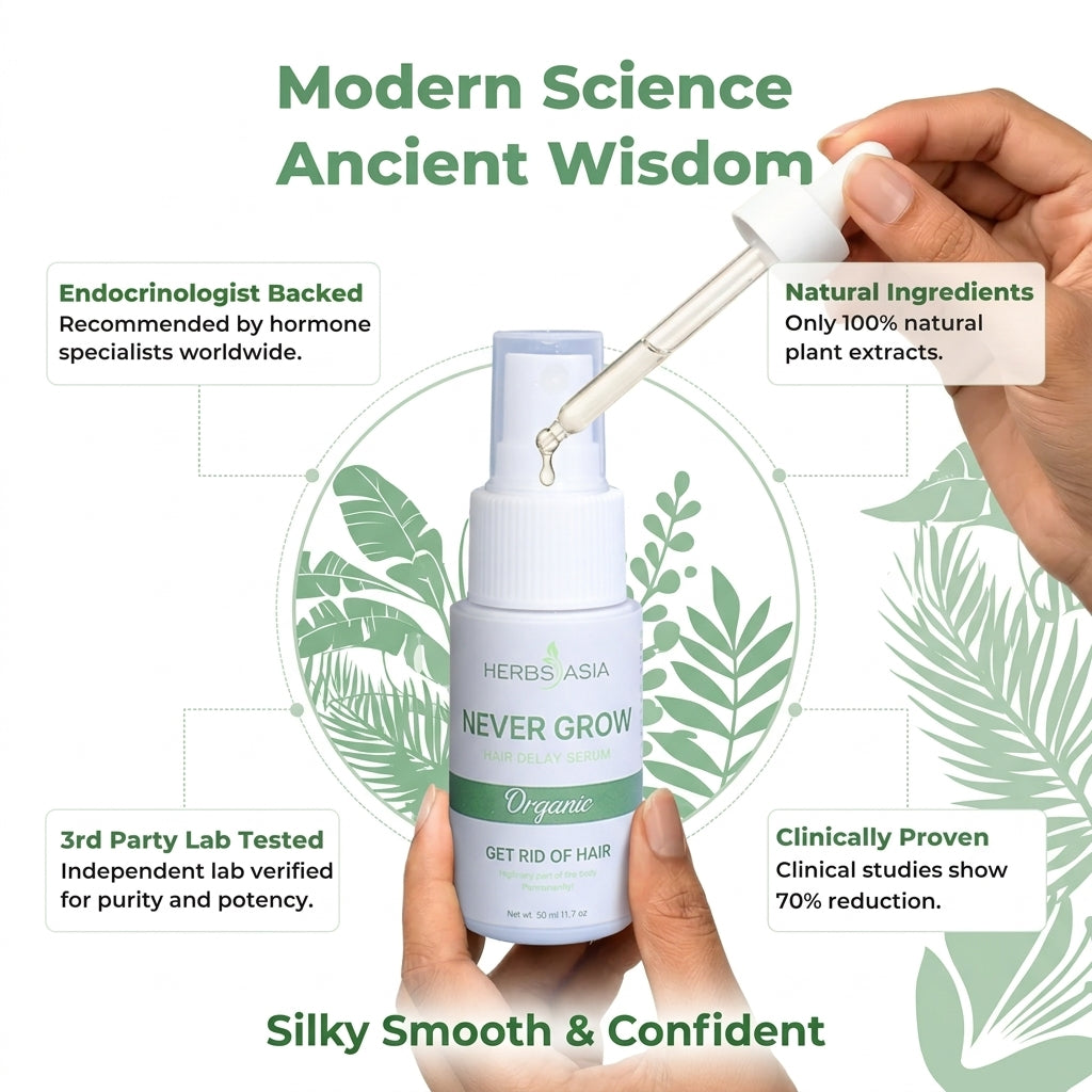Herbsasia™ Never Grow Hair Delay Serum (Pack Of 2)