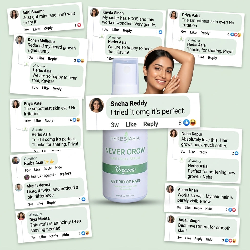 Herbsasia™ Never Grow Hair Delay Serum (Pack Of 2)