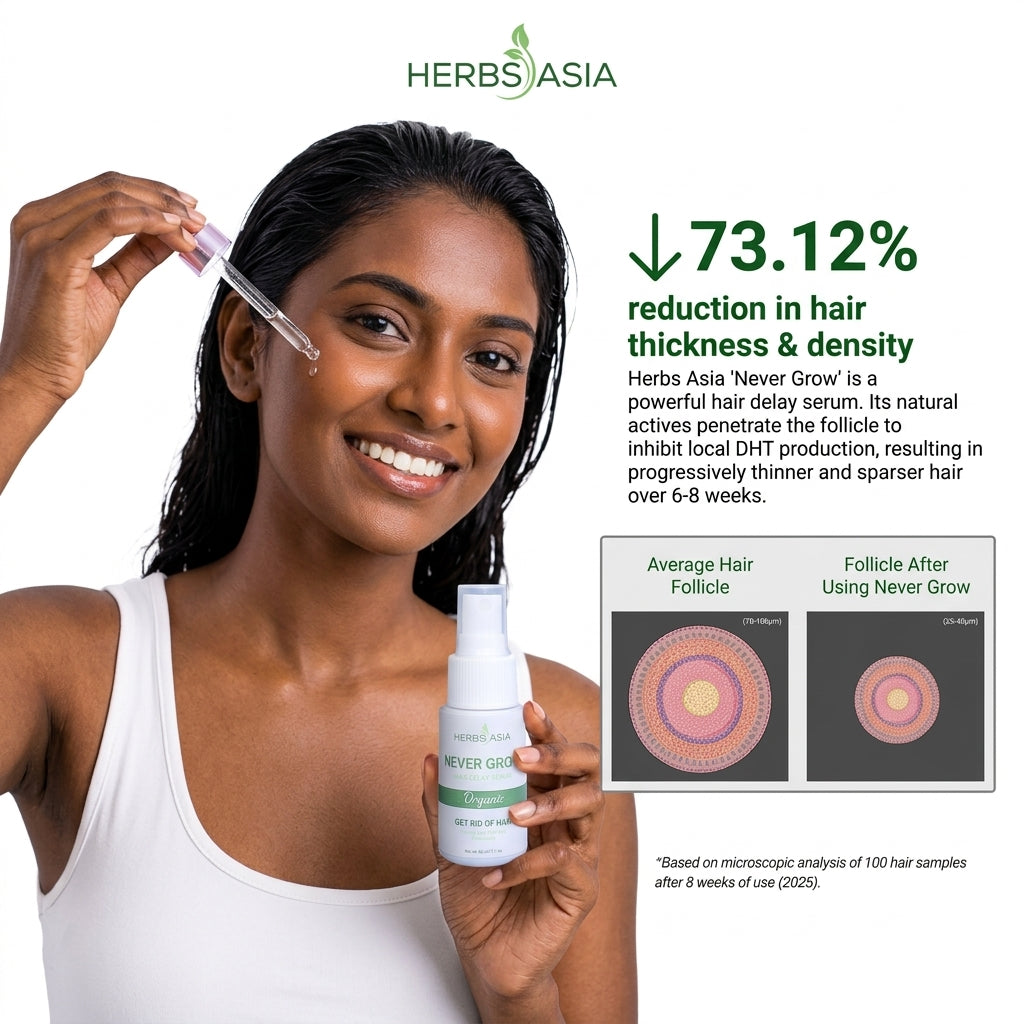 Herbsasia™ Never Grow Hair Delay Serum (Pack Of 2)