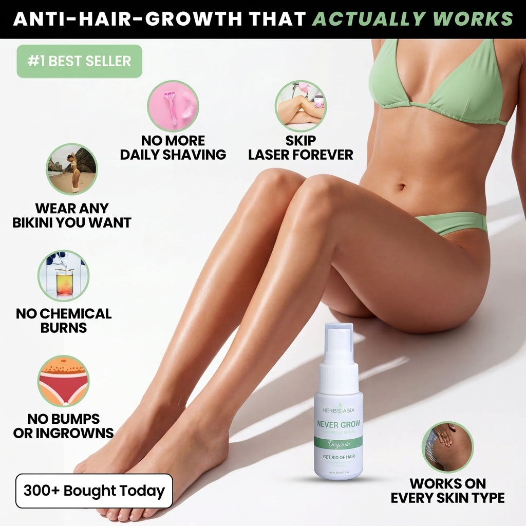 Herbsasia™ Never Grow Hair Delay Serum (Pack Of 2)